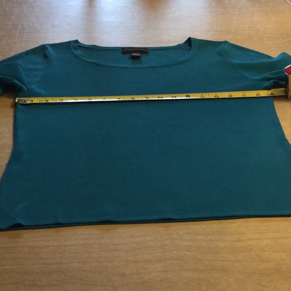 Cable & Gauge Teal Rib Knit Top Like New - Picture 5 of 5